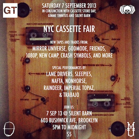 NYC Cassette Fair at Silent Barn September 7th 2013
