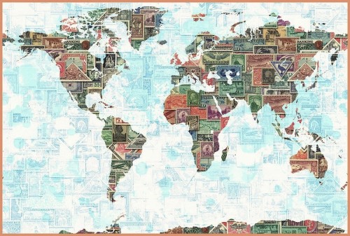 world map stamps by gary grayson - guest post tj richards of trabajo