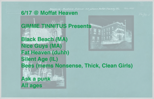 show :: 6/17/17 @ Moffat Heaven > Black Beach ~ Nice Guys ~ Fat Heaven ~ Silent Age ~ Bees