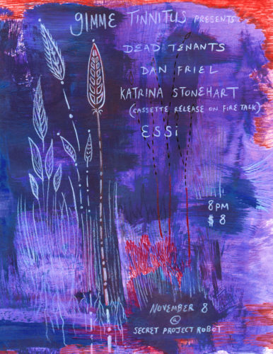 show :: GIMME TINNITUS presents Katrina Stonehart’s Here Is Everywhere Release Show on 11/8/18 at SPR