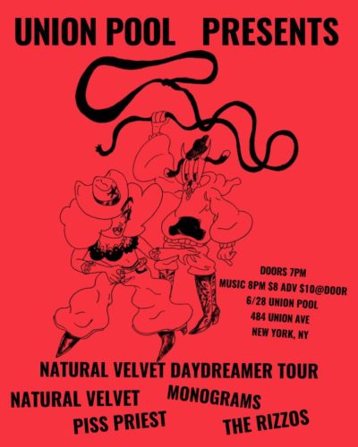 show :: 6/28/19 @ Union Pool > Natural Velvet + Piss Priest + Monograms + The Rizzos